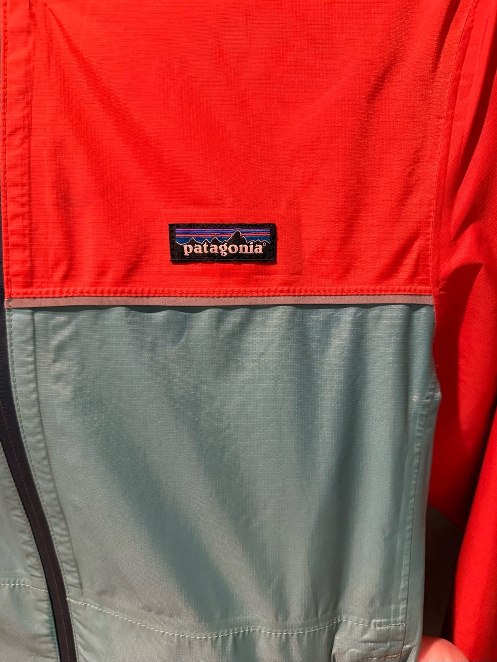 Patagonia Raincoat Torentshell Boys Size XL Orange Green Hooded Jacket - Picture 4 of 8